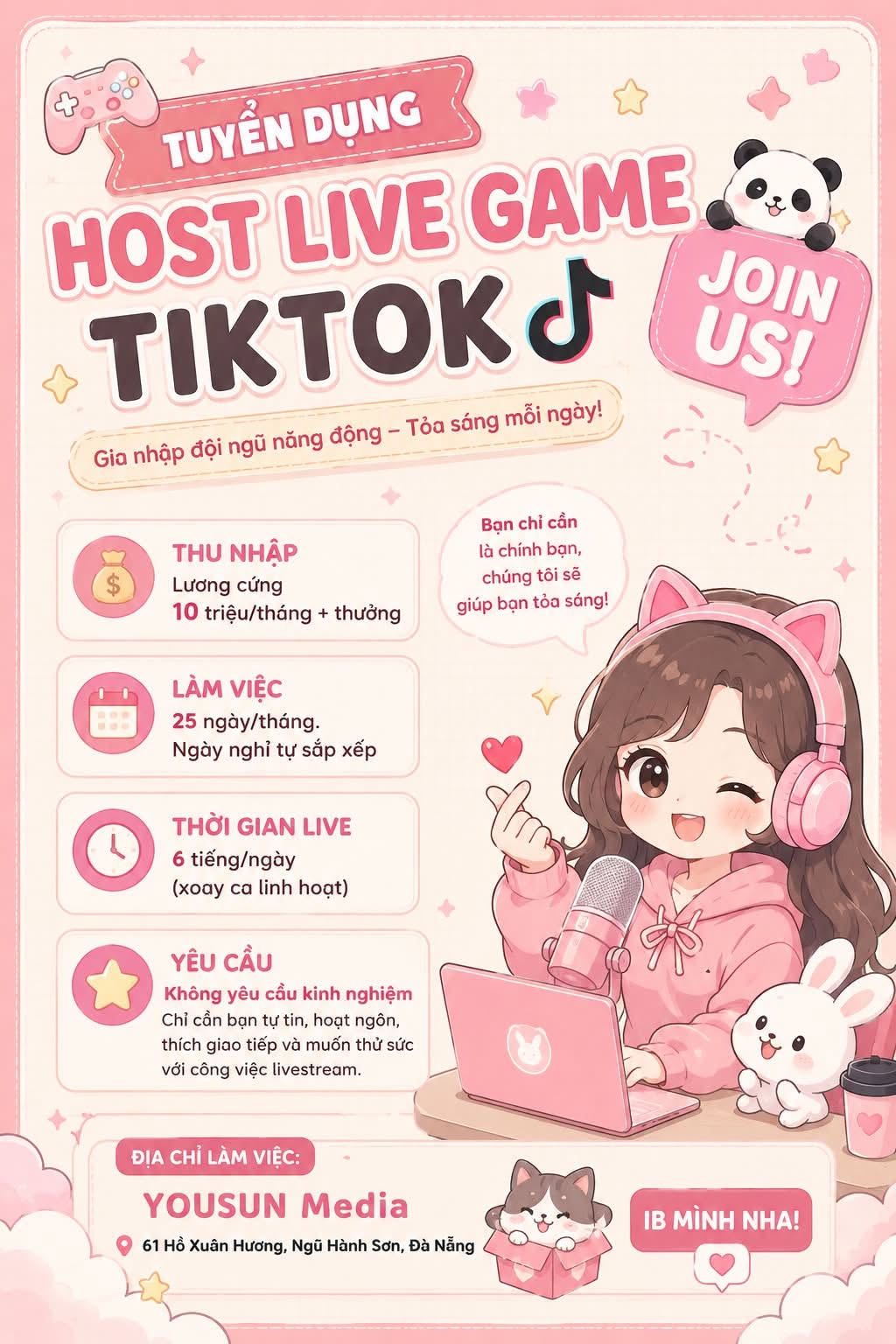 Ảnh 1 của tin: Tuyển 1 nhân viên live game tiktok nữ, part-time, Đà Nẵng