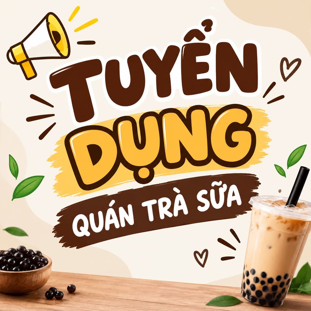 Ảnh 1 của tin: Tuyển nhân viên quán trà sữa, quán trà sữa Quế Võ