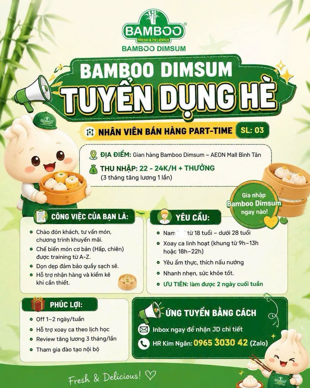 Ảnh 1 của tin: Tuyển nhân viên bán hàng part-time, AEON Mall Bình Tân