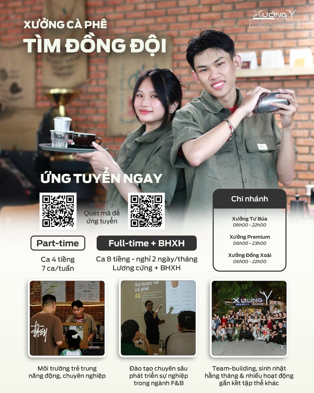 Ảnh 1 của tin: Tuyển nhân viên cửa hàng part-time & full-time, quán cafe Biên Hoà